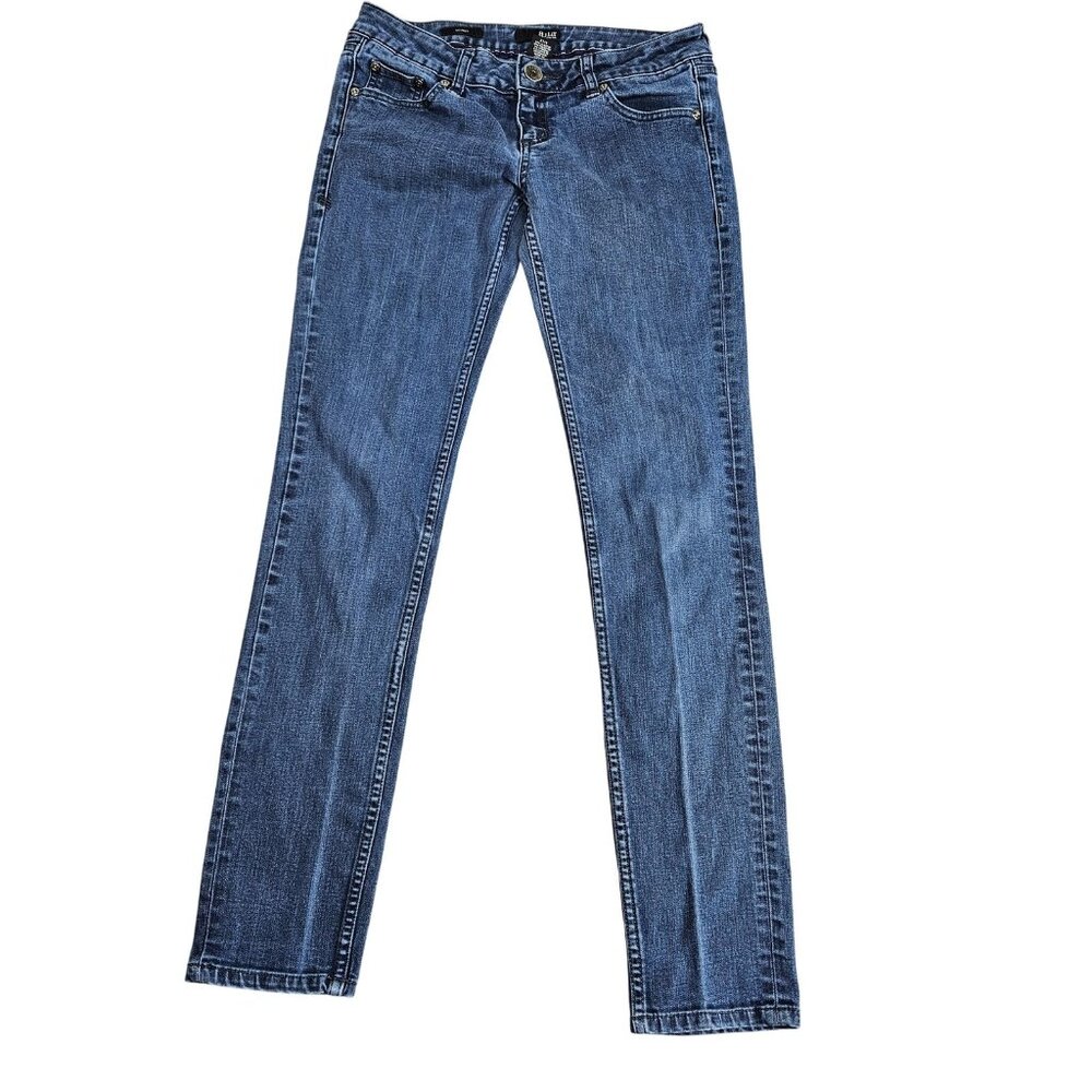 Ana A New Approach Jeans Womens 4 Blue Medium Wash Mid Rise Skinny Stretch Denim